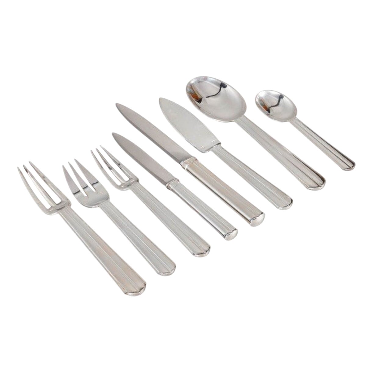 Chantaco Cutlery by Jean E. Puiforcat, 1930s, Set of 105 | Chairish