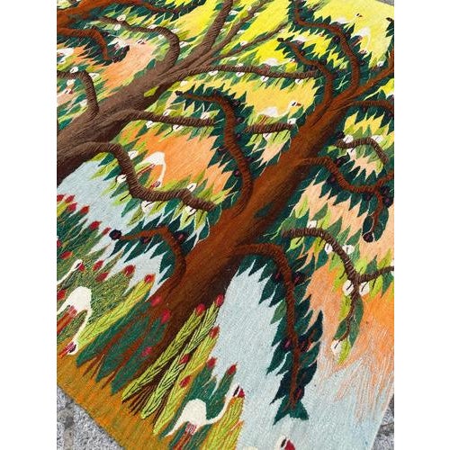 Textile Vintage Egyptian Tapestry, 1950s For Sale - Image 7 of 18