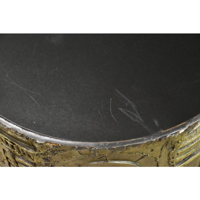 Coffee 1960s Adrian Pearsall 24” Brutalist Drum Coffee Table For Sale - Image 8 of 8