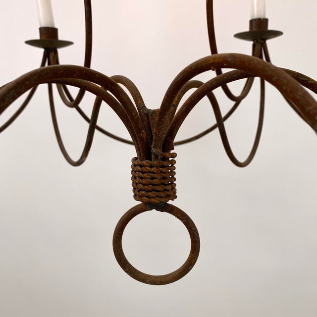 Vintage Wrought Iron Candle Chandelier Chairish