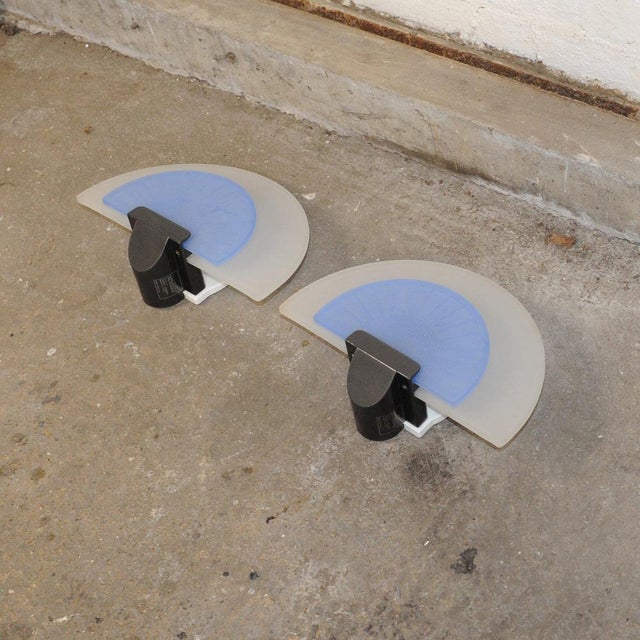 Blue Diva Wall Lights from Arteluce, Italy, 1980s, Set of 2 For Sale - Image 4 of 9