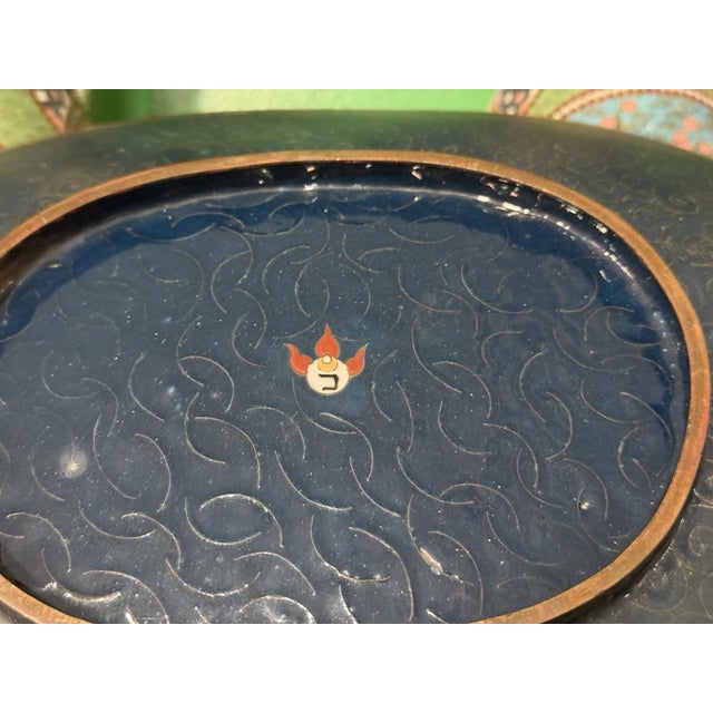Signed Gonda Japanese Cloisonne Enamel Tray With Goldfish and Morning Glory For Sale - Image 13 of 15