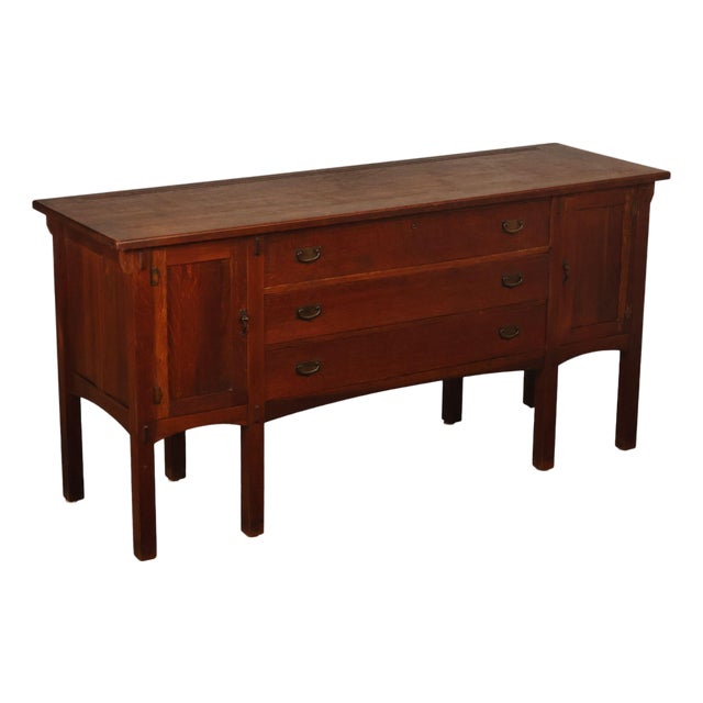 Limbert Antique Mission Style Oak Sideboard For Sale