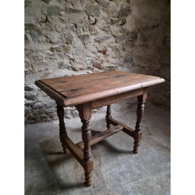 Wood 18th Century French Rustic Oak Country Table For Sale - Image 7 of 18