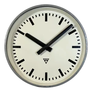 Vintage Industrial Factory Wall Clock from Pragotron, 1960s