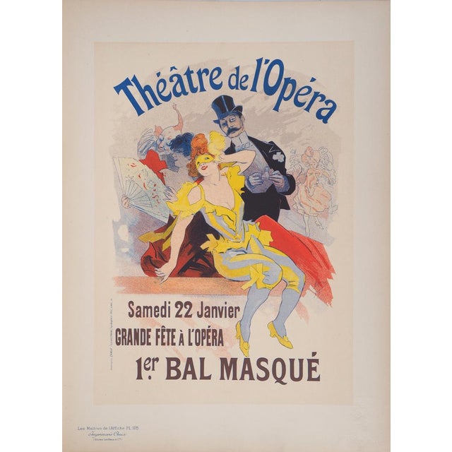 Jules Chéret Masquerade Ball (Théâtre de l'Opéra), 1897 Original colour lithograph on fine Vellum Signed in the plate...