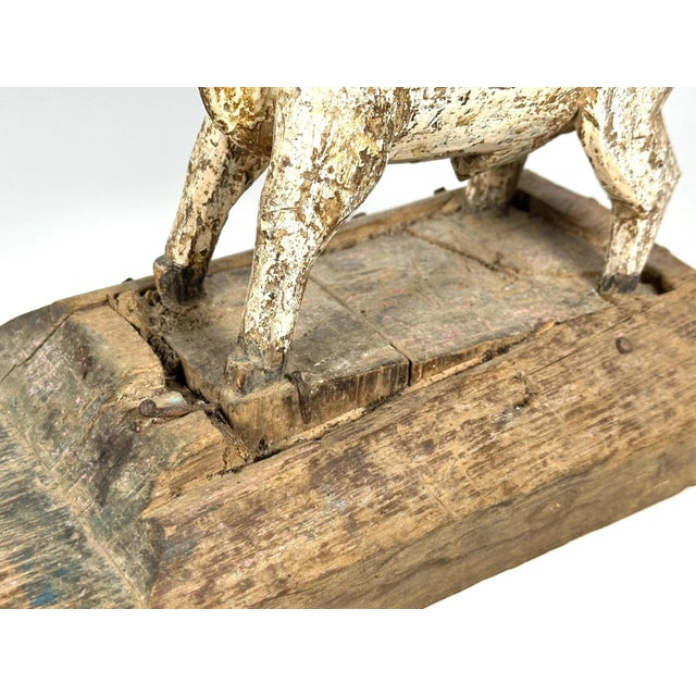 Brown Antique Indian Nandi Bull Figure For Sale - Image 8 of 10