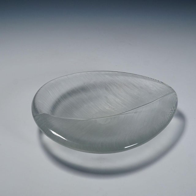 Large Vintage Art Glass Bowl by Tapio Wirkkala for Iittala 1950s For Sale - Image 11 of 12