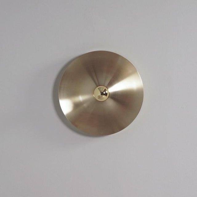 Space Age Ceiling Lamp in Brass-Colored Aluminum from Teka, 1970s For Sale - Image 4 of 11