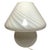 Mid-Century Modern Vintage Murano Mushroom Table Lamp White Swirl Art Glass Decor For Sale - Image 3 of 12