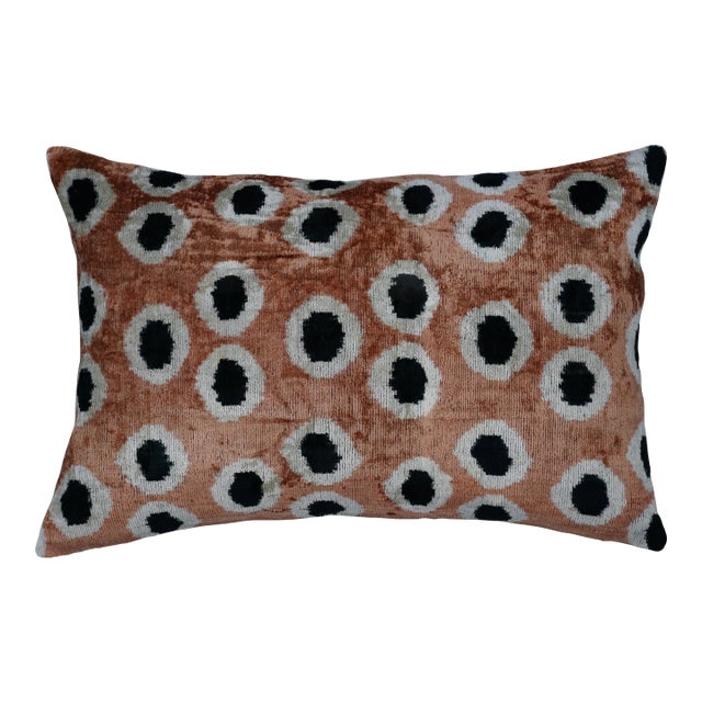 Modern Gold Handmade Velvet Throw Pillow & Down Insert For Sale