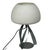 Space Age Mushroom Table Lamp in White with Satin Glass Shade and Metal Base For Sale - Image 6 of 8