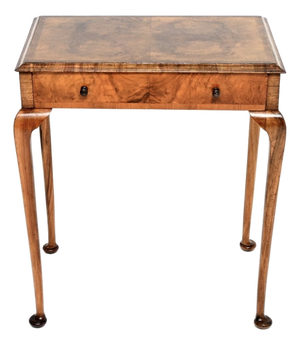 Vintage Burr Walnut Side Table, 1920