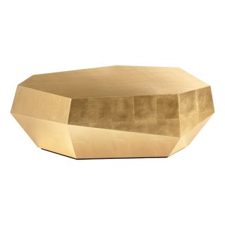 Three Rocks Low Coffee Table in Gold Leaf from Insidherland For Sale