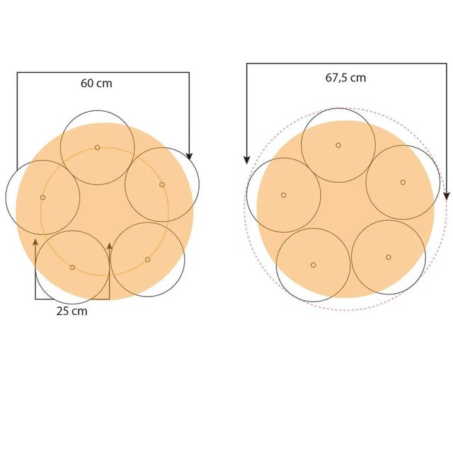 Cascade Light Fixture with Five Pedant Lights by Helena Tynell, 1960s For Sale - Image 8 of 18
