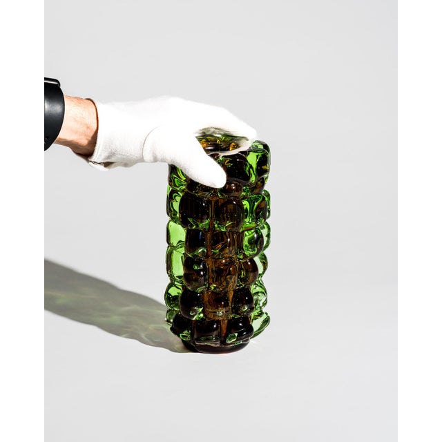 František Vízner “Ananas” Art Glass Vase for Škrdlovice, Model 7117/20, Czechoslovakia, 1971 A striking Czech art glass...