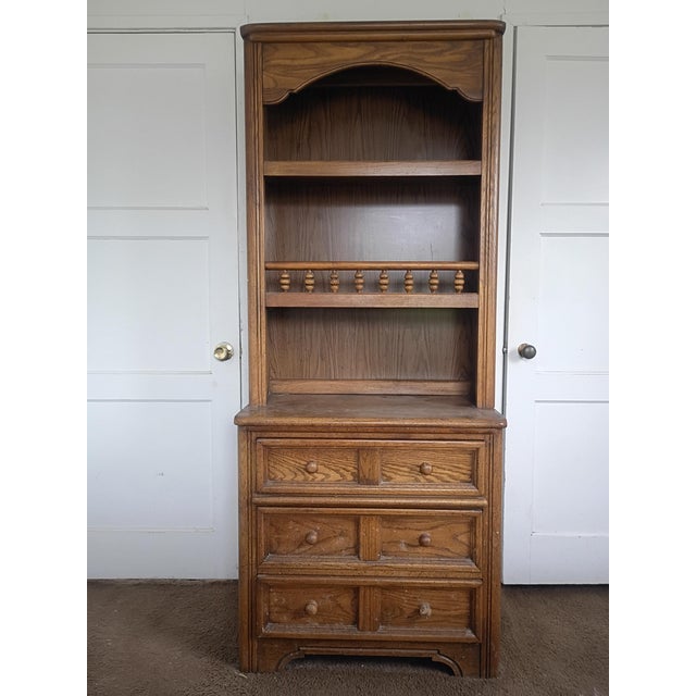 Dixie Furniture Co. Dixie Furniture Co. Mid Century Modern Wood Hutch For Sale - Image 4 of 4