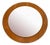 Mid-Century Wall Round Mirror in Teak, 1970s For Sale