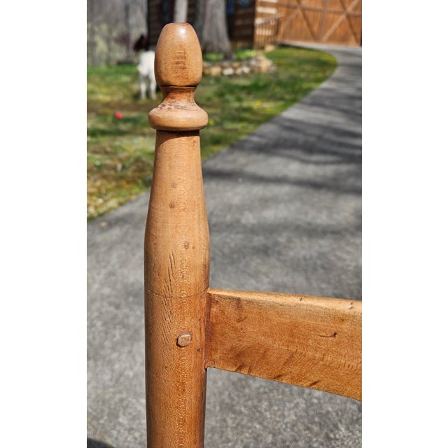 Late 19th Century Pair of Ashe County, North Carolina Maple Ladder Back Chairs For Sale - Image 9 of 16