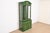 Chinoiserie Karges French Regency Louis XVI Chinoiserie Green Lacquered Lighted Breakfront Bookcase Cabinet For Sale - Image 3 of 12