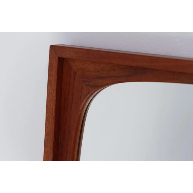 Large Mid-Century Modern Danish Teak Mirror, 1960s For Sale - Image 4 of 18