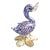 Vintage Murano Millefiori Art Glass Swan Sculpture With Aventurine Base For Sale