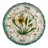 Vintage Italian Majolica Reticulated Plate (2 of 3) For Sale