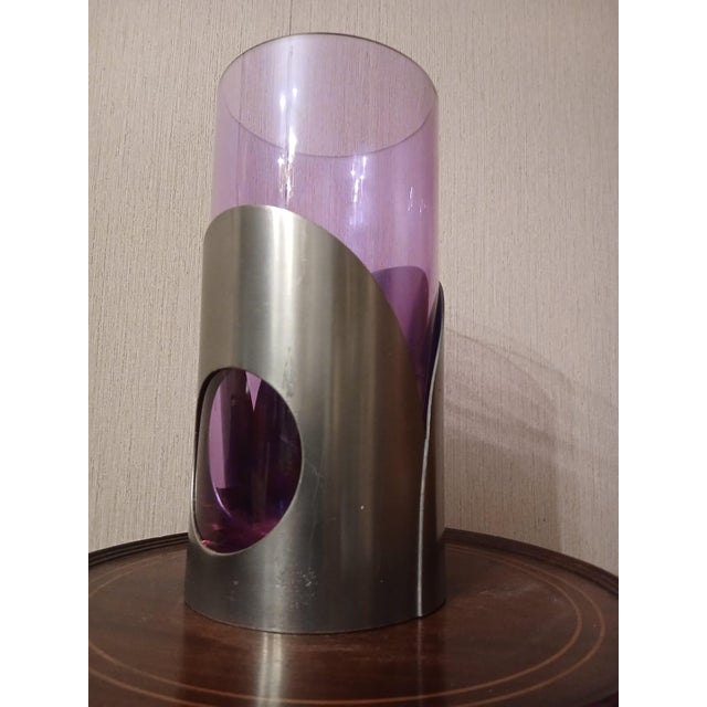 Vintage Murano Glass and Metal Vase, 1970s For Sale - Image 6 of 8