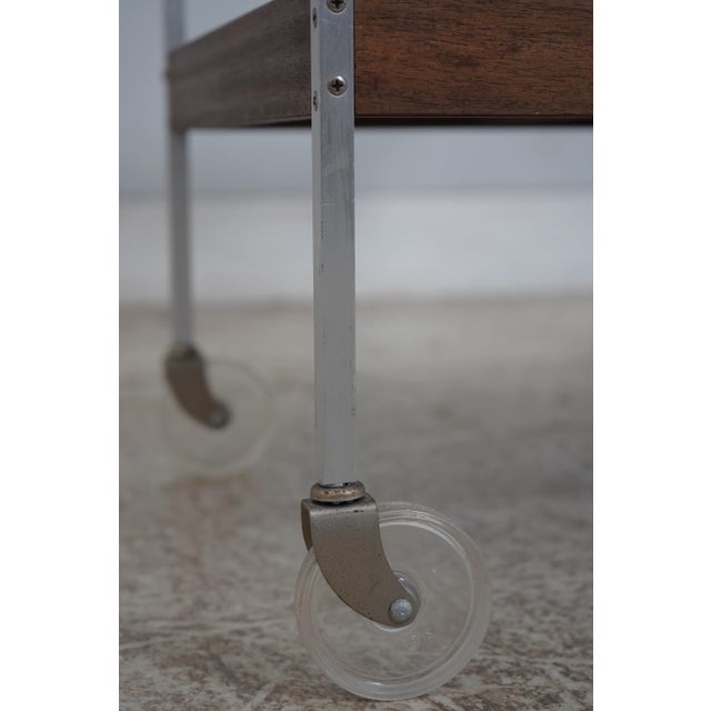 Glass Salton Hotable Serving Cart W. Glass Top For Sale - Image 7 of 16