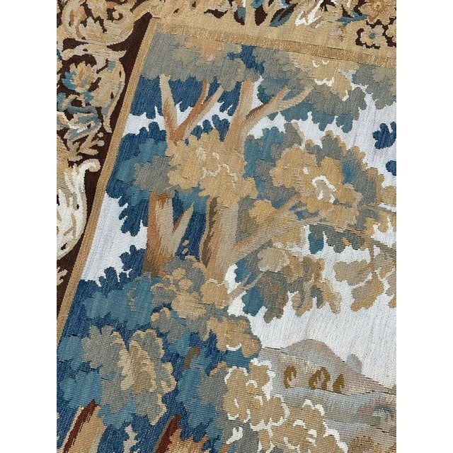 Handwoven Landscape with River and Birds Tapestry in the style of Aubusson, 2000 For Sale - Image 14 of 18