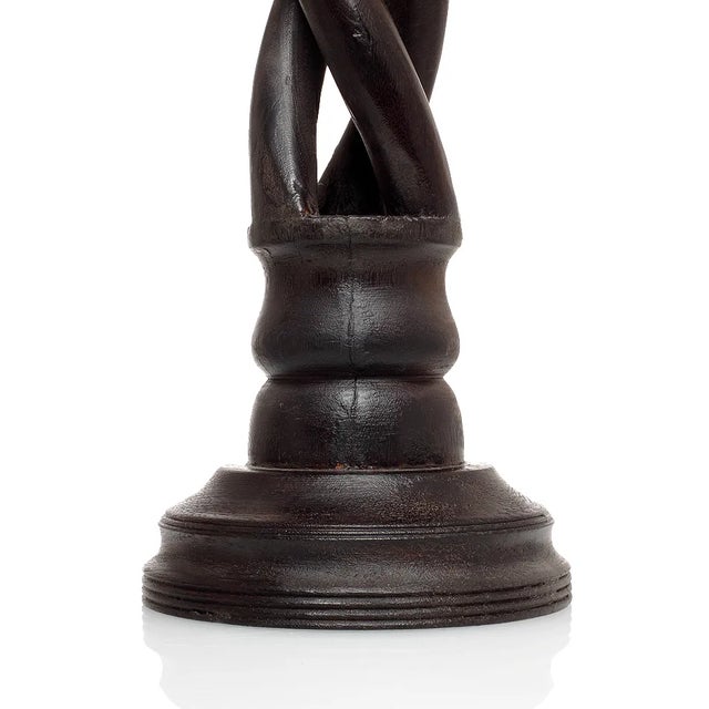 Vintage Indian Spiral Altar Candle Holders - Pair For Sale - Image 4 of 4