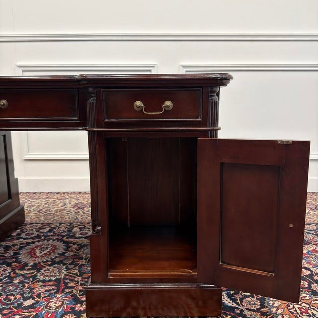 English Chesterfield Partner Desk For Sale - Image 15 of 18