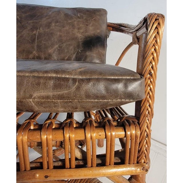 1950s 1940s Haywood Wakefield Rattan Child's Chair For Sale - Image 5 of 11
