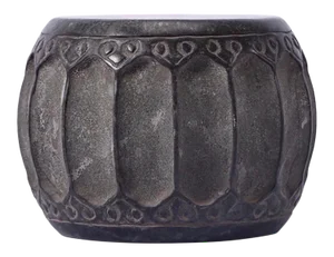 1990s Handmade Stone Drum Medium