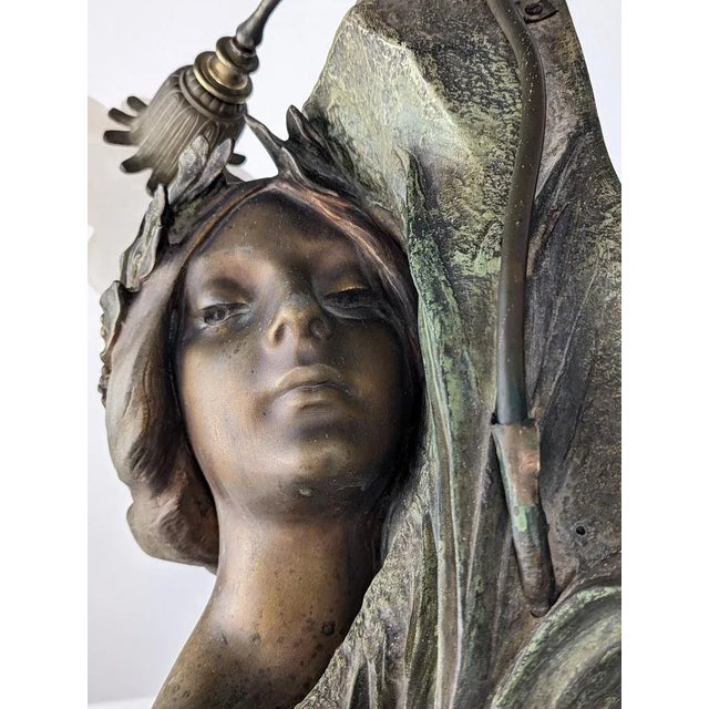 Art Nouveau Lamp by Julien Causse, 1900s For Sale - Image 4 of 12