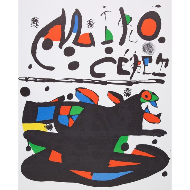 Joan Miró (1893-1983) Surrealist Animal Original color poster after a work by the artist Signed in the plate On poster...