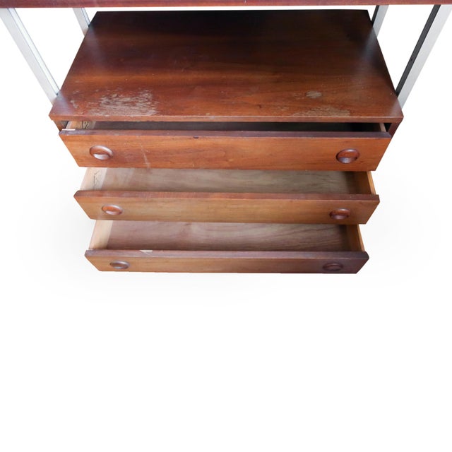 Pair of Mid Century Modern Walnut Wall Units by Stanley For Sale - Image 12 of 12