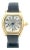 Cartier Roadster Santos Men's Watch Automatic 18k Gold Leather Band Ref.2524 For Sale