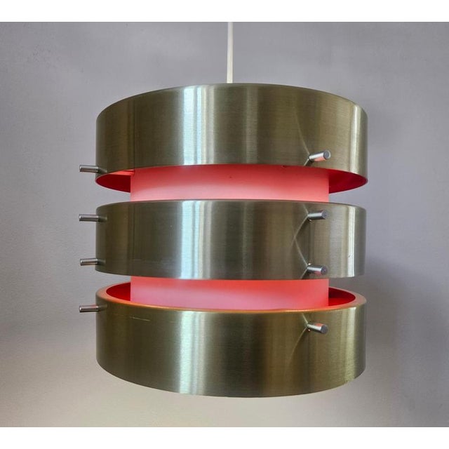 Mid-Century Pandant in style of Jo Hammerborg, Denmark, 1970s, in Very Good conditions. Designed 1970 to 1979 Up to 250V...