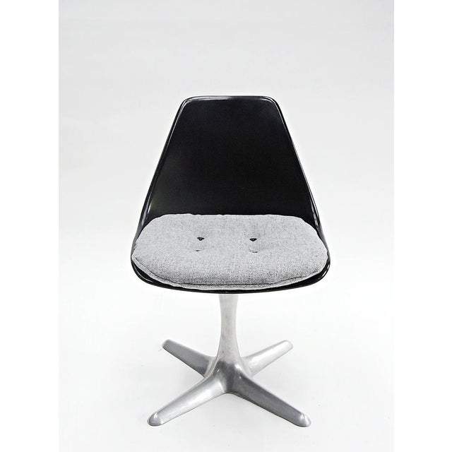 Black Arkana Shell Chair in Fibreglass with Cushion by Maurice Burke For Sale - Image 8 of 18