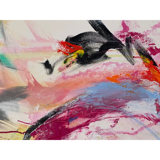 Large Abstract Modern Painting on Canvas For Sale - Image 9 of 12