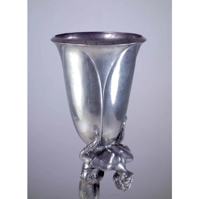 Metal Acrobat Pewter Metal Vase by Piero Figura, 1980s For Sale - Image 7 of 10