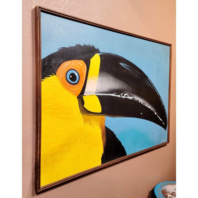 Campos - Portrait of a Toucan Bird -1960s Oil Painting For Sale In Los Angeles - Image 6 of 7