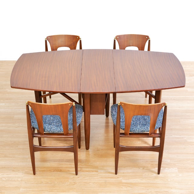 1960s Mid Century Dining Table & Chair Set by Furniture For Sale - Image 9 of 17