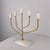 Rare 5-light candle holder by the Berlin porcelain manufacturer Helmut Krüger. Porcelain base with brass fittings and 5...