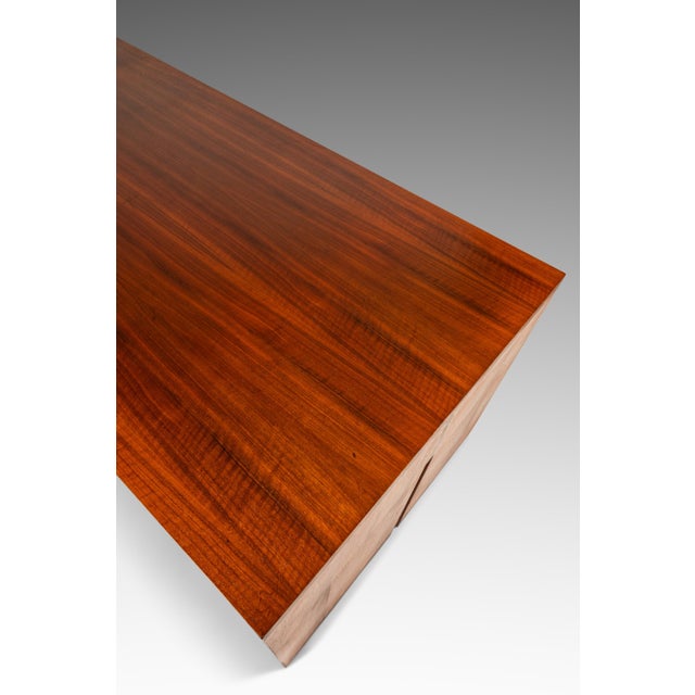 Substantial 6 Foot MCM Modernist Handmade Minimalist Custom-Made Studio / Gallery Dining Table in Walnut, Usa, C. 1980s For Sale - Image 13 of 18