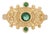 Goddess Cleopatra Emerald & Gold Adjustable Ring, Size 4 For Sale