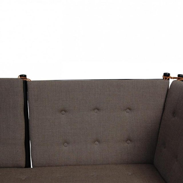 Black Spoke-Back Sofa in Grey Fabric by Børge Mogensen, 2000s For Sale - Image 5 of 18