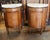 Louis XVI Marble Top Half-Moon Console Cabinets, Set of 2 For Sale - Image 6 of 6