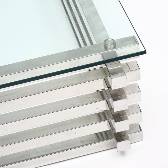 1970s Chrome Period Mid-Century Coffee Table For Sale - Image 5 of 9